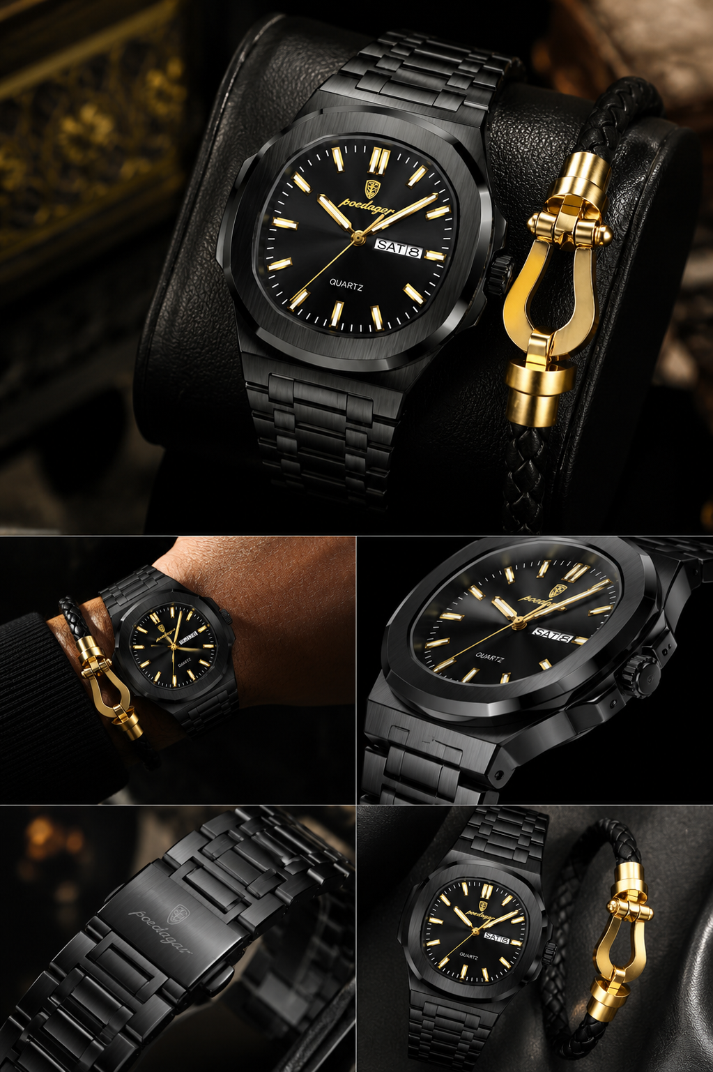 PRESIDENCIAL BLACK x Pulsera FRED Force 10 - Black Gold