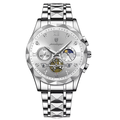 MOONPHASE SILVER x Pulsera FRED Force 10 - Black Silver