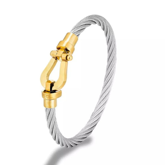 FRED Force 10 – PULSERA ICÓNICA DE ACERO INOXIDABLE Y ACABADO DORADO - 31mm