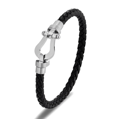 MOONPHASE SILVER x Pulsera FRED Force 10 - Black Silver
